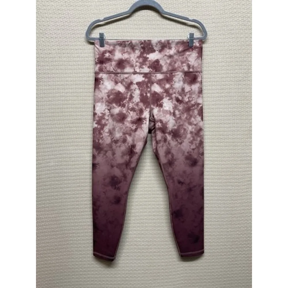 NWOT Athleta Elation Printed 7/8 Tight YogaGym Leggings Women Size L Pink/Maroon - Picture 9 of 11